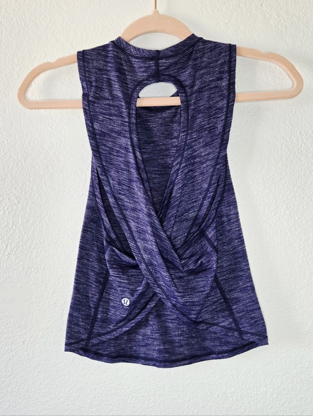 Lululemon Purple High-Neck Sleeveless Top Criss Cross Open Back Tank Top Small
